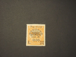 FIUME - SEGNATASSE - 1921 LUPA 0,06su20  - NUOVO(+) - Fiume