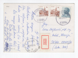 1985. YUGOSLAVIA,SLOVENIA,LJUBLJANA CANCELLATION,EXPRESS POSTCARD USED TO OPATIJA,BLED LAKE - Yougoslavie