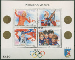 Norwegen 1989 Olympische Winterspiele Lillehammer Block 12 Gestempelt (C25944) - Blocks & Kleinbögen
