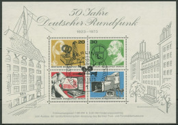 Berlin 1973 50 Jahre Deut. Rundfunk Block 4 Ersttagsonderstempel ESST (C16738) - Blocks & Sheetlets