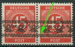 Bizone 1948 Ziffern Mit Bandaufdruck Aufdruckfehler 65 I AF PI Paar Postfrisch - Nuevos