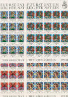 Liechtenstein 1978 Tierkreiszeichen 713/16 Bogen Postfrisch (C96449) - Blokken