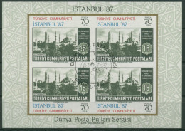 Türkei 1985 INSTANBUL '87: Marke Auf Marke Block 24 Gestempelt (C31009) - Blocks & Kleinbögen