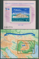 Rumänien 1981 Donaukommission Motorschiffe Block 176/77 Postfrisch (C92009) - Hojas Bloque