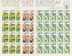 Liechtenstein 1988 Kampagne Für Ländlichen Raum 939/41 Bogen Postfrisch (C96450) - Blocks & Sheetlets & Panes