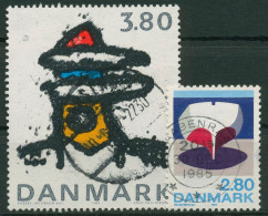 Dänemark 1985 Zeitgenössische Kunst Gemälde 851/52 Gestempelt - Gebraucht