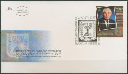 Israel 1998 Staatspräsident Chaim Herzog 1458 Mit Tab Ersttagsbrief FDC (X61411) - FDC