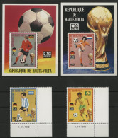 HAUTE VOLTA Coupe Du Monde Football MUNICH 1974 Blocs 5U + 5V + PA 169 + 170 TB - Alto Volta (1958-1984)