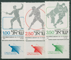 Israel 1977 Sport Makkabiade 704/06 Mit Tab Postfrisch - Unused Stamps (with Tabs)