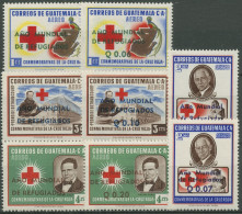 Guatemala 1960 Weltflüchtlingsjahr MiNr.611/14 Mit Aufdruck 643/50 Postfrisch - Guatemala