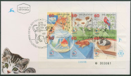 Israel 1998 Briefmarkenausstellung Haustiere 1474/79 K Ersttagsbrief FDC(X61419) - FDC