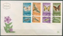 Israel 1965 Tiere Insekten Schmetterlinge 352/55 Tab Ersttagsbrief FDC (X61408) - FDC