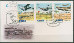 Israel 1998 Briefmarkenausst. Flugzeuge 1471/73 Tab Ersttagsbrief FDC (X61418) - FDC