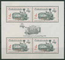 Tschechoslowakei 1987 PRAGA'88 Lokomotiven Block 71 Postfrisch (C91870) - Blocks & Sheetlets