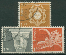 Schweiz 1973 Architektur Kunsthandwerk Wasserspeier Kapitell 991/93 Gestempelt - Used Stamps