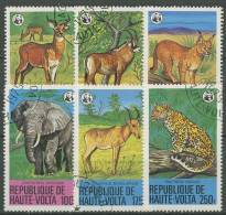 Obervolta 1979 WWF Naturschutz Tiere Elefant Leopard Antilopen 760/65 Gestempelt - Alto Volta (1958-1984)
