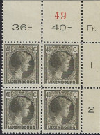 Luxembourg - Luxemburg - Timbres - Bloc à 4   Charlotte    MNH** - 1926-39 Charlotte Right-hand Side