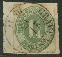 Schleswig-Holstein 1864 Ziffern Im Oval 4 Mit K2-Stempel GRAVENSTEIN, Fleckig - Schleswig-Holstein