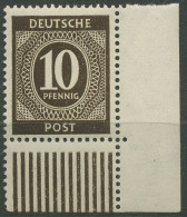 All. Besetzung 1946 I. Kontrollratsausgabe 918 B W UR Ecke 4 Postfrisch Geprüft - Mint