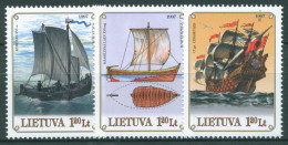 Litauen 1997 Schiffe Auf Der Ostsee 640/42 Blockeinzelmarken Postfrisch - Lithuania