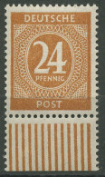 All. Besetzung 1946 I. Kontrollratsausg. Unterrand 925 B W UR Postfrisch Geprüft - Mint