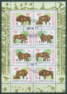 Litauen 1996 WWF Gefährdete Tiere Wisent Kleinbogen 599/02 K Gestempelt (C63168) - Lituania