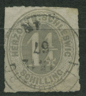 Schleswig-Holstein 1867 Ziffernim Oval 18 C Gestempelt - Schleswig-Holstein