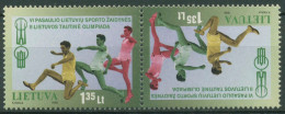 Litauen 1998 Sportspiele Volksolympiade Kehrdruckpaar 669 KD Postfrisch - Lithuania