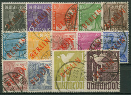 Berlin 1949 Rotaufdruck 21/34 Mit BERLIN-Stempel Geprüft - Used Stamps