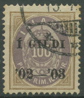 Island 1902 Ziffer Mit Krone Im Oval, Mit Aufdruck, 34 A Gestempelt - Gebraucht