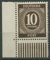 All. Besetzung 1946 I. Kontrollratsausgabe 918 B W UR Ecke 3 Postfrisch Geprüft - Postfris
