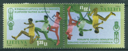 Litauen 1998 Sportspiele Volksolympiade Kehrdruckpaar 669 KD Gestempelt - Lithuania