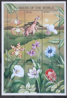 Nevis 1058-1066 Postfrisch Als Kleinbogen, Blumen #GD717 - St.Kitts Und Nevis ( 1983-...)