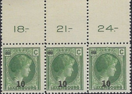 Luxembourg - Luxemburg - Timbres - Bloc à 6   Charlotte     MNH** - 1926-39 Charlotte Right-hand Side