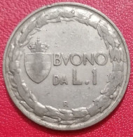 1 Lire Italie 1922 - 1900-1946 : Victor Emmanuel III & Umberto II