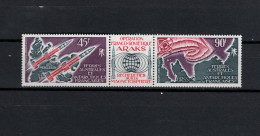 FSAT French Antarctic Territory 1975 Space, Rockets Set Of 2 With Label MNH - Océanie