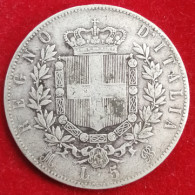 5 Lires Italie 1873 - 1861-1878 : Vittoro Emanuele II