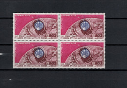 French Polynesia 1962 Space, Telstar Block Of 4 MNH - Oceania