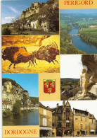 *CPM - FRANCE - AQUITAINE - LE PERIGORD - Multivues - Domme, Les Eyzies, Lascaux, Beynac, La Roque-Gageac, Sarlat - Aquitaine