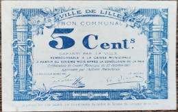 Bon Communal 5 Centimes Ville De LILLE 1917 Nécessité Série A N°511087 - Chambre De Commerce