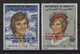 Djibouti - PA N°172+173 - Princesse De Galles Naissance - * Neufs Avec Trace De Charniere - Cote 7€ - Djibouti (1977-...)