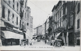 C. P. A. : 07 : AUBENAS : Entrée Du Faubourg Gambetta, "Manufacture De Vêtements Au Bon Marché", Animé - Aubenas