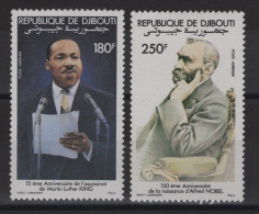 Djibouti - PA N°186+187 - Martin Luther King - Alfred Nobel - * Neufs Avec Trace De Charniere - Cote 9€ - Djibouti (1977-...)