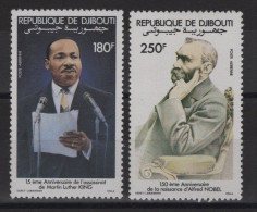 Djibouti - PA N°186+187 - Martin Luther King - Alfred Nobel - * Neufs Avec Trace De Charniere - Cote 9€ - Dschibuti (1977-...)