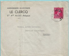 N°428 Op Omslag Amidonnerie-Glucoserie Le Clercq, Afst. AALST 2 17/09/1941 - Lettres & Documents
