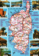 *CPM - FRANCE - LA CORSE - Carte De La Région - Multivue - Corse