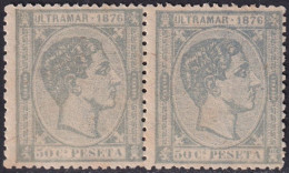 Cuba 1876 Sc 69 Ed 37 Pair MNG(*) - Kuba (1874-1898)