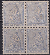 Cuba 1874 Sc 59 Ed 28 Block MNG(*) - Cuba (1874-1898)