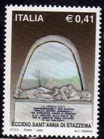 ITALIA REPUBBLICA ITALY REPUBLIC 2002 ECCIDIO DI SANT'ANNA DI STAZZEMA € 0,41 MNH - 2001-10: Ungebraucht