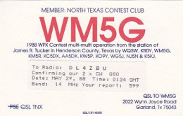 AK 212272 QSL - USA - Texas - Garland - Radio Amateur